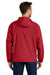 Port Authority JP56 Mens Team Wind & Water Resistant Full Zip Hooded Jacket Red Model Back