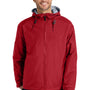 Port Authority Mens Team Wind & Water Resistant Full Zip Hooded Jacket - Red