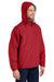 Port Authority JP56 Mens Team Wind & Water Resistant Full Zip Hooded Jacket Red Model 3q
