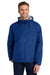 Port Authority JP56 Mens Team Wind & Water Resistant Full Zip Hooded Jacket Royal Blue Model Front