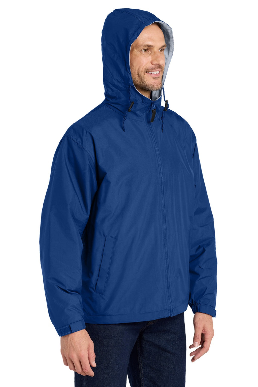 Port Authority JP56 Mens Team Wind & Water Resistant Full Zip Hooded Jacket Royal Blue Model 3q