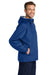 Port Authority JP56 Mens Team Wind & Water Resistant Full Zip Hooded Jacket Royal Blue Model Side