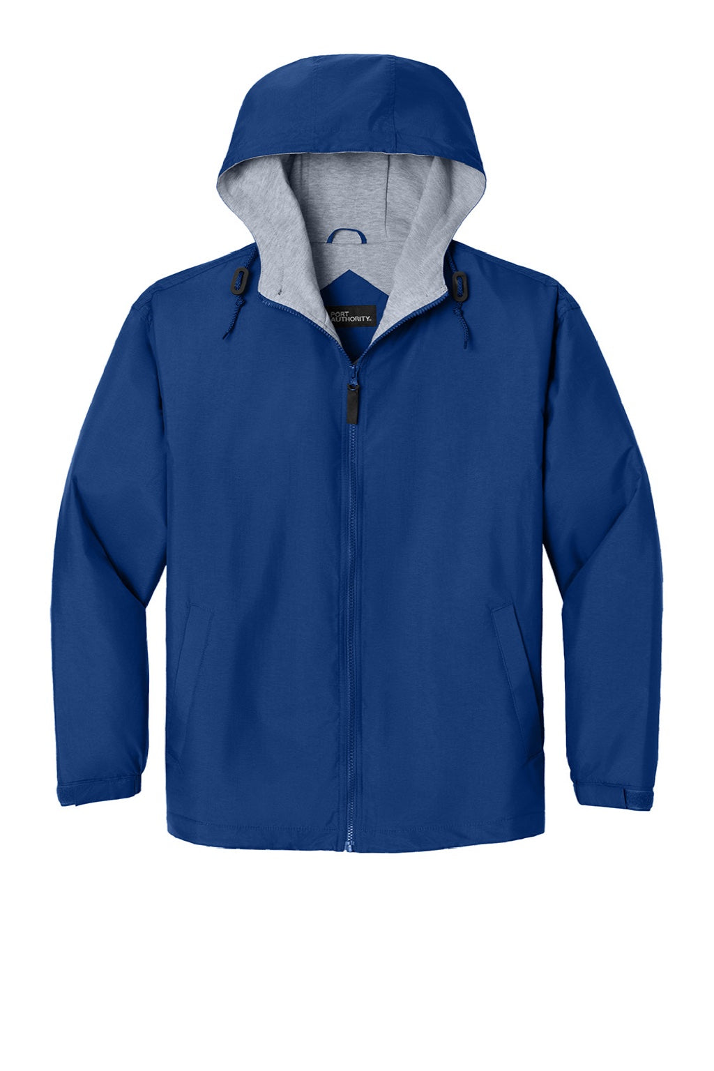 Port Authority JP56 Mens Team Wind & Water Resistant Full Zip Hooded Jacket Royal Blue Flat Front