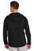 Sport-Tek JST488 Mens Repeat Moisture Wicking 1/4 Zip Hooded Jacket Black Model Back