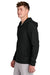 Sport-Tek JST488 Mens Repeat Moisture Wicking 1/4 Zip Hooded Jacket Black Model Side