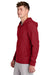 Sport-Tek JST488 Mens Repeat Moisture Wicking 1/4 Zip Hooded Jacket Deep Red Model Side