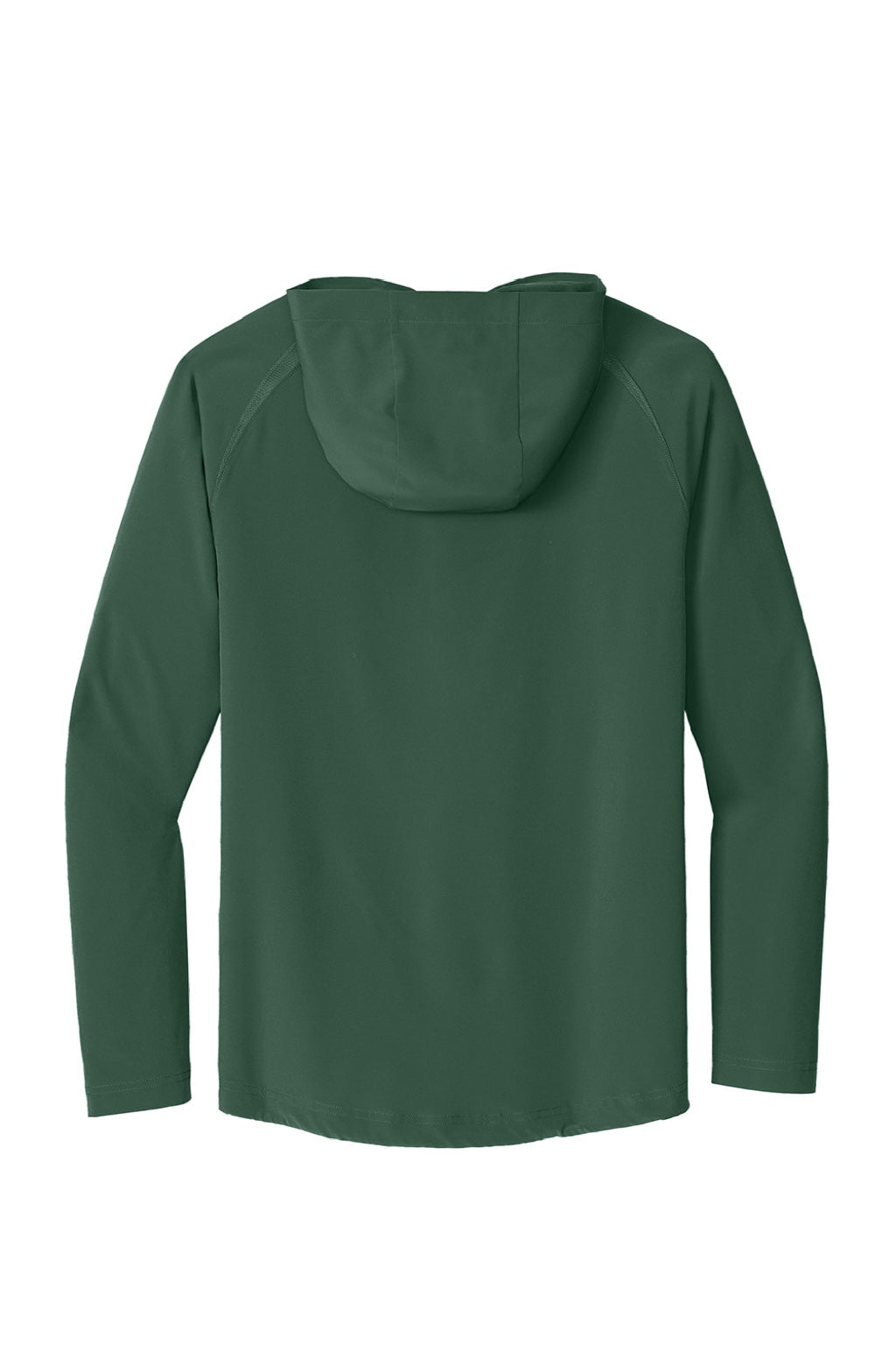 Sport-Tek JST488 Mens Repeat Moisture Wicking 1/4 Zip Hooded Jacket Forest Green Flat Back