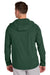 Sport-Tek JST488 Mens Repeat Moisture Wicking 1/4 Zip Hooded Jacket Forest Green Model Back