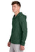 Sport-Tek JST488 Mens Repeat Moisture Wicking 1/4 Zip Hooded Jacket Forest Green Model Side