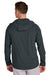 Sport-Tek JST488 Mens Repeat Moisture Wicking 1/4 Zip Hooded Jacket Iron Grey Model Back