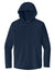 Sport-Tek JST488 Mens Repeat Moisture Wicking 1/4 Zip Hooded Jacket True Navy Blue Flat Front