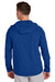 Sport-Tek JST488 Mens Repeat Moisture Wicking 1/4 Zip Hooded Jacket True Royal Blue Model Back
