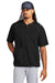Sport-Tek JST489 Mens Repeat Moisture Wicking 1/4 Zip Short Sleeve Jacket Black Model Front