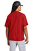 Sport-Tek JST489 Mens Repeat Moisture Wicking 1/4 Zip Short Sleeve Jacket Deep Red Model Back
