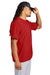 Sport-Tek JST489 Mens Repeat Moisture Wicking 1/4 Zip Short Sleeve Jacket Deep Red Model Side