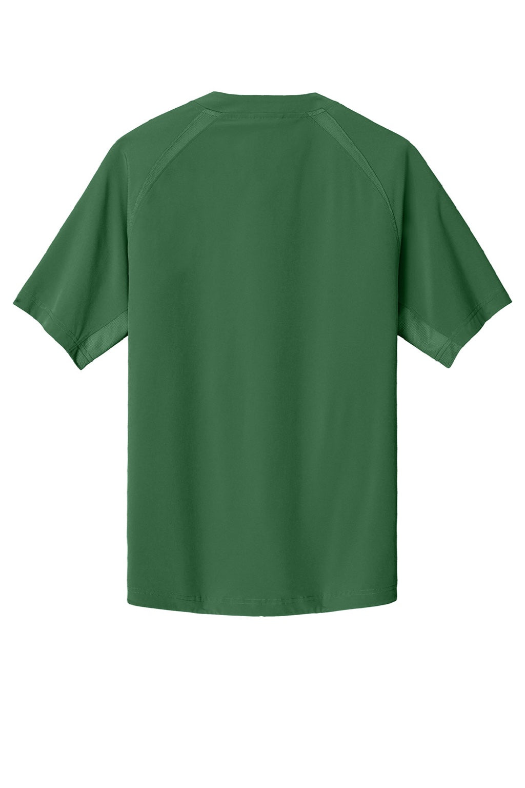 Sport-Tek JST489 Mens Repeat Moisture Wicking 1/4 Zip Short Sleeve Jacket Forest Green Flat Back