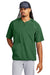 Sport-Tek JST489 Mens Repeat Moisture Wicking 1/4 Zip Short Sleeve Jacket Forest Green Model Front