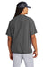 Sport-Tek JST489 Mens Repeat Moisture Wicking 1/4 Zip Short Sleeve Jacket Iron Grey Model Back