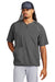 Sport-Tek JST489 Mens Repeat Moisture Wicking 1/4 Zip Short Sleeve Jacket Iron Grey Model Front