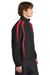 Sport-Tek JST60 Mens Water Resistant Full Zip Jacket Black/True Red Model Side