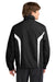Sport-Tek JST60 Mens Water Resistant Full Zip Jacket Black/White Model Back