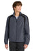 Sport-Tek JST60 Mens Water Resistant Full Zip Jacket Graphite Grey/Black Model Front