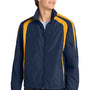 Sport-Tek Mens Water Resistant Full Zip Jacket - True Navy Blue/Gold