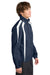 Sport-Tek JST60 Mens Water Resistant Full Zip Jacket True Navy Blue/White Model Side