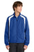 Sport-Tek JST60 Mens Water Resistant Full Zip Jacket True Royal Blue/White Model Front