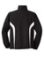 Sport-Tek JST60 Mens Water Resistant Full Zip Jacket Black/White Flat Back