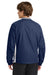 Sport-Tek JST62 Mens Water Resistant V-Neck Jacket True Navy Blue/White Model Back