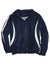 Sport-Tek JST63 Mens 1/4 Zip Hooded Jacket True Navy Blue/White Flat Front