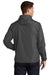 Sport-Tek JST66 Mens Wind & Water Resistant Packable Anorak 1/4 Zip Hooded Jacket Graphite Grey Model Back