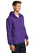 Sport-Tek JST66 Mens Wind & Water Resistant Packable Anorak 1/4 Zip Hooded Jacket Purple Model 3q