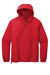 Sport-Tek JST66 Mens Wind & Water Resistant Packable Anorak 1/4 Zip Hooded Jacket True Red Flat Front