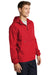 Sport-Tek JST66 Mens Wind & Water Resistant Packable Anorak 1/4 Zip Hooded Jacket True Red Model 3q