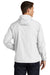 Sport-Tek JST66 Mens Wind & Water Resistant Packable Anorak 1/4 Zip Hooded Jacket White Model Back