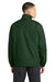 Sport-Tek JST70 Mens Water Resistant Full Zip Wind Jacket Forest Green Model Back