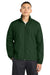 Sport-Tek JST70 Mens Water Resistant Full Zip Wind Jacket Forest Green Model Front