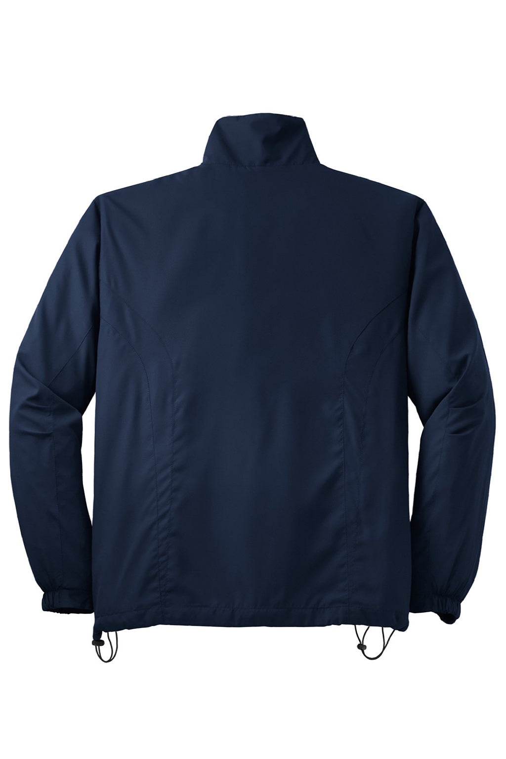 Sport-Tek JST70 Mens Water Resistant Full Zip Wind Jacket True Navy Blue Flat Back
