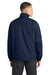 Sport-Tek JST70 Mens Water Resistant Full Zip Wind Jacket True Navy Blue Model Back
