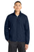 Sport-Tek JST70 Mens Water Resistant Full Zip Wind Jacket True Navy Blue Model Front