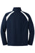 Sport-Tek JST90 Mens Full Zip Track Jacket True Navy Blue/White Flat Back