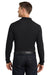 Port Authority K100LS Mens Core Classic Long Sleeve Polo Shirt Deep Black Model Back