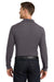 Port Authority K100LS Mens Core Classic Long Sleeve Polo Shirt Graphite Grey Model Back