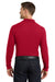 Port Authority K100LS Mens Core Classic Long Sleeve Polo Shirt Rich Red Model Back