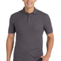 Port Authority Mens Core Classic Short Sleeve Polo Shirt w/ Pocket - Graphite Grey