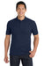 Port Authority K100P Mens Core Classic Short Sleeve Polo Shirt w/ Pocket River Navy Blue Model Front