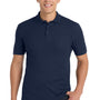 Port Authority Mens Core Classic Short Sleeve Polo Shirt w/ Pocket - River Navy Blue