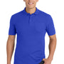 Port Authority Mens Core Classic Short Sleeve Polo Shirt w/ Pocket - True Royal Blue